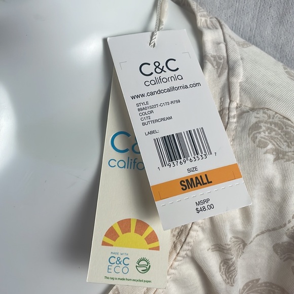 NWT C&C CALIFORNIA Floral Shirt. Size Small - Picture 3 of 6